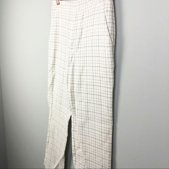 JOIE | Plaid Ankle Pants Porcelain Cotton Size 2 - Picture 4 of 13